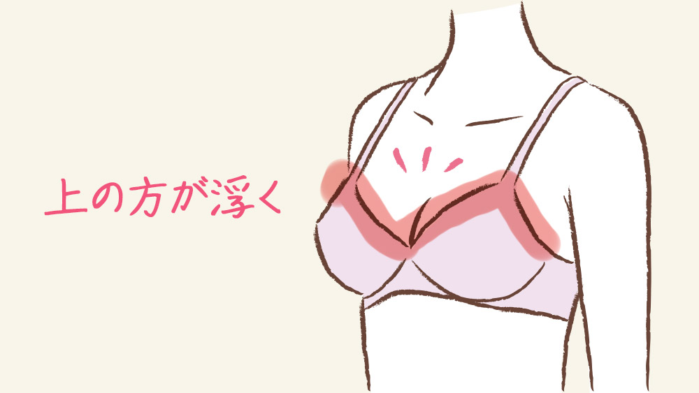 ブラの上の方が浮く原因と解決方法
