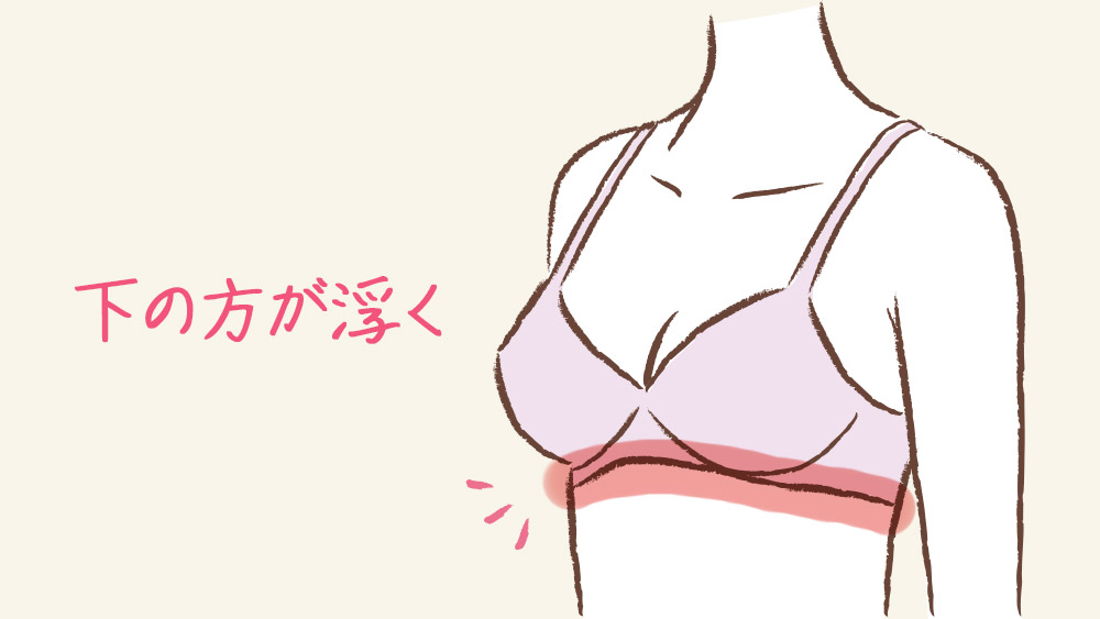 ブラの下の方が浮く原因と解決方法